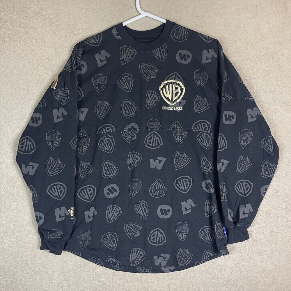 Spirit Jersey Sweatshirt Mens Small Black‎ Warner Bros Studios Pullover Adult